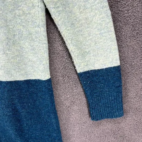 A New‎ Day Sweater womens Small Color Block Cardigan Open Front Pockets - Picture 12 of 14